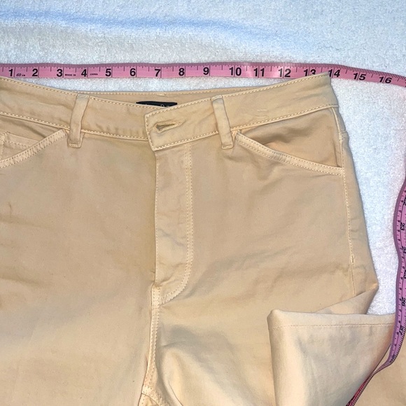 Massimo Dutti Cream Beige Tan Capri Cropped Pants Skinny Fit sz 4 Like New Cute - Picture 16 of 17